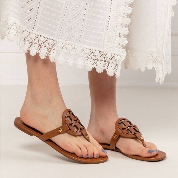 Tory Burch Shoes - Tory Burch Leather Miller Thong Sandals in Vintage Vachetta Leather 10.5